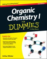 Enlarge cover image for Organic chemistry I for dummies / by Arthur Winter.