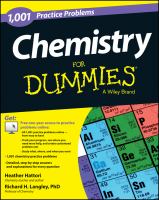 Enlarge cover image for 1,001 chemistry practice problems for dummies / by Heather Hattori and Richard H. Langley, PhD.